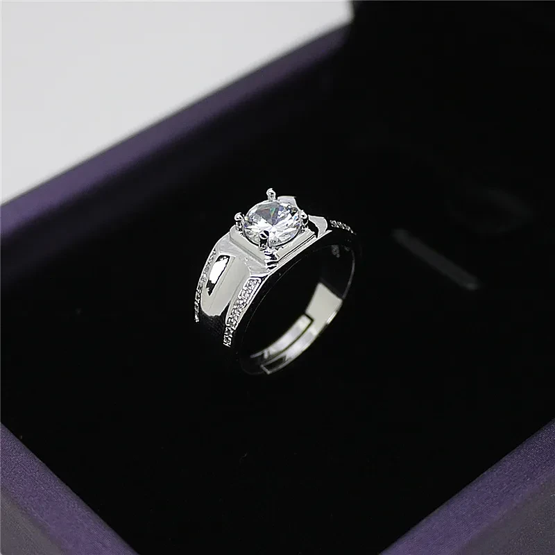 Couple Ring Diamond Ring Sterling Silver Gold Plated