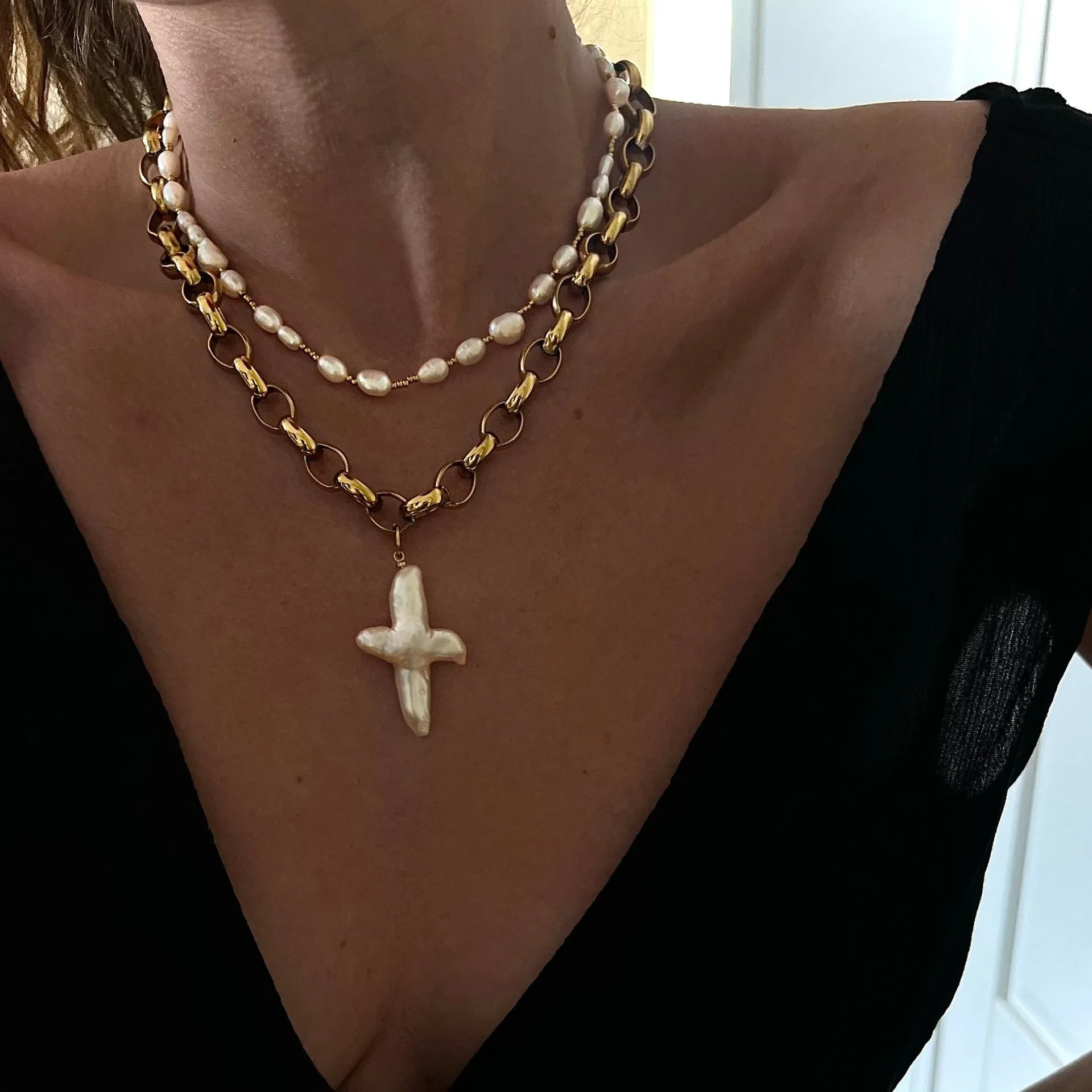 Cross Retro Baroque Style Necklace
