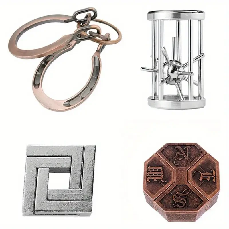 4pcs Brain-Boosting IQ Test Jigsaw Puzzle