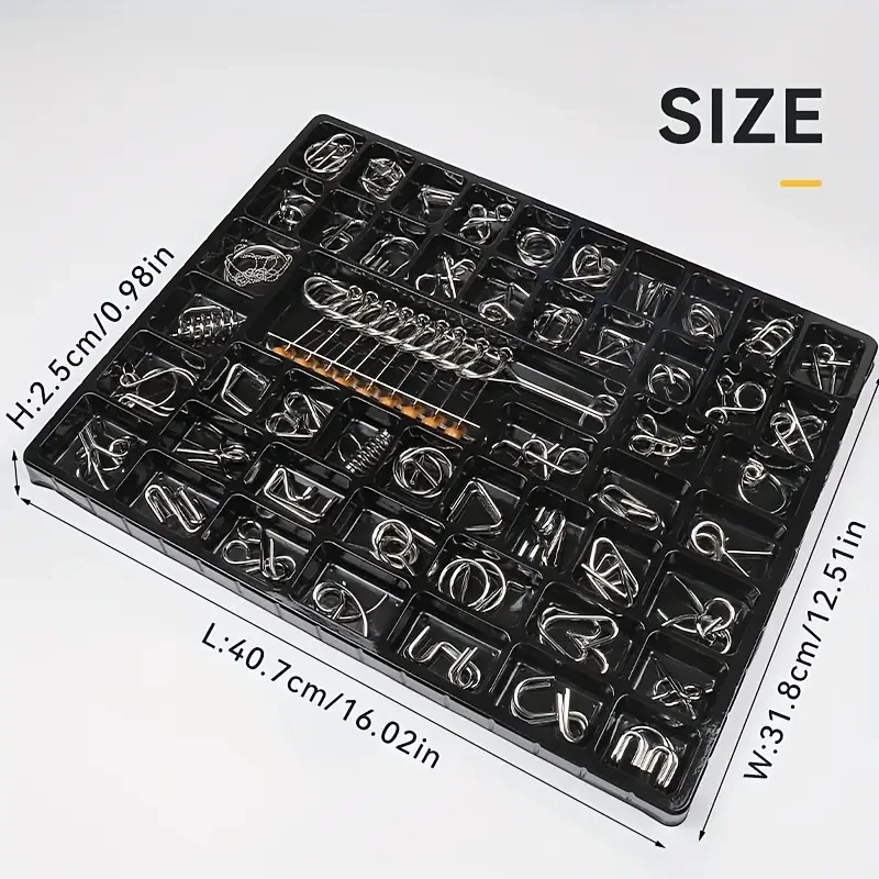 A Set of 50pcs Intellectual Toys for Unlocking