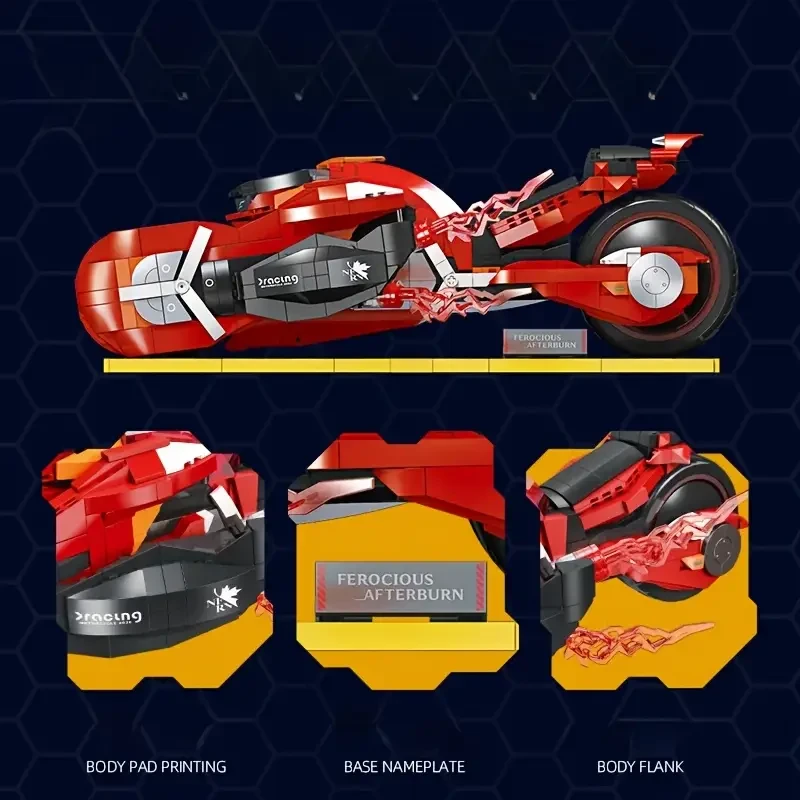 1522pcs - Speed Iron Cavalry Series Building Block Toy Set, Made of ABS Material