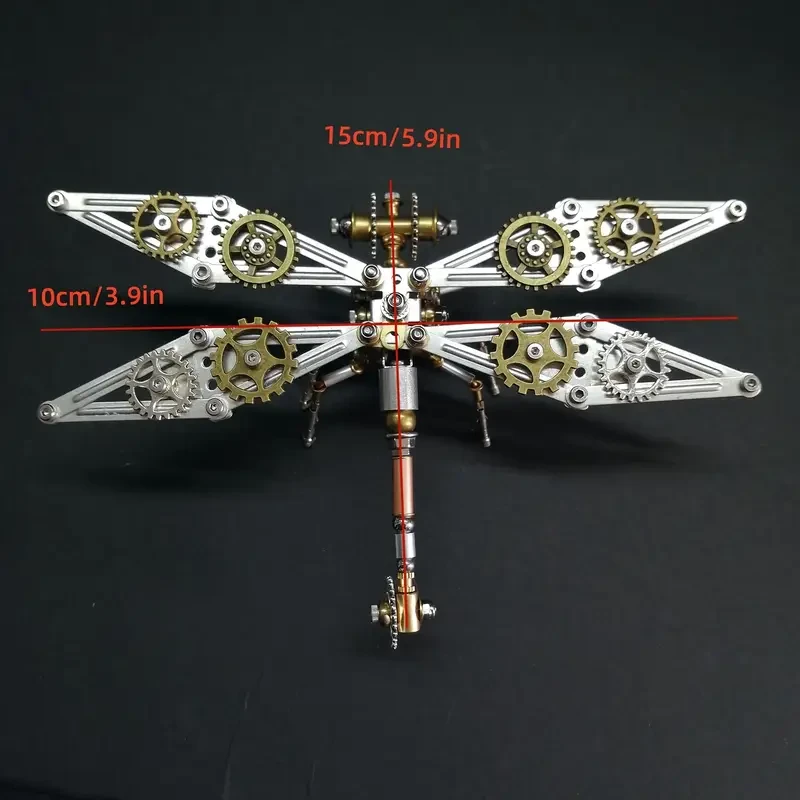 1pc Quina Studio Steampunk Metal Giant Vein Dragonfly B Puzzle