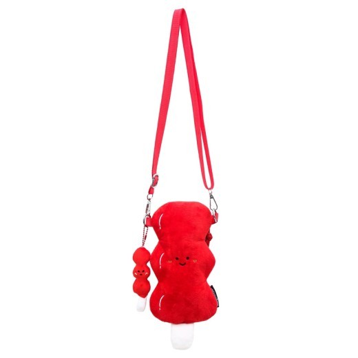 Creative Sugar-coated Haws On A Stick Plush Crossbody Bag