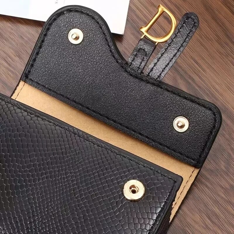 Womens Luxury Mini PU Card Holder Wallet