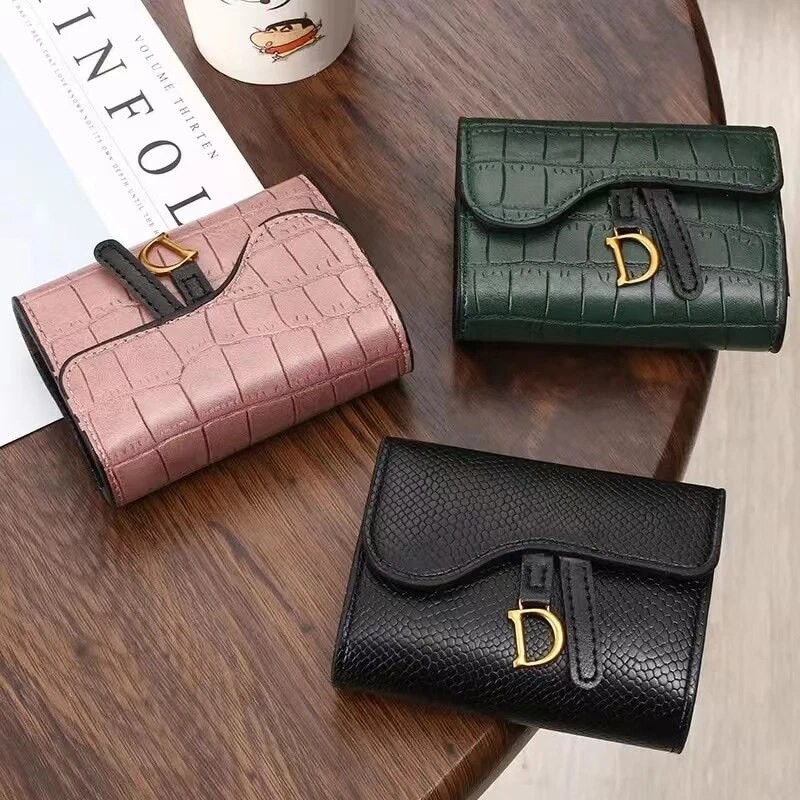 Womens Luxury Mini PU Card Holder Wallet