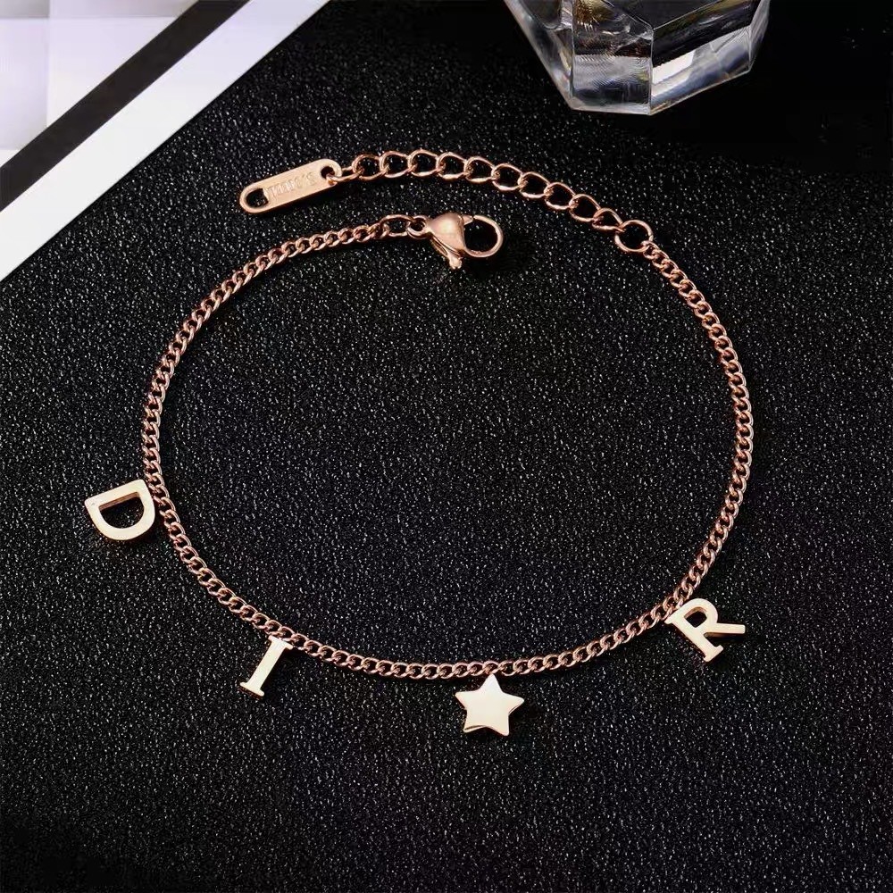 Korea New Fashion Letter Star Pendant Bracelet