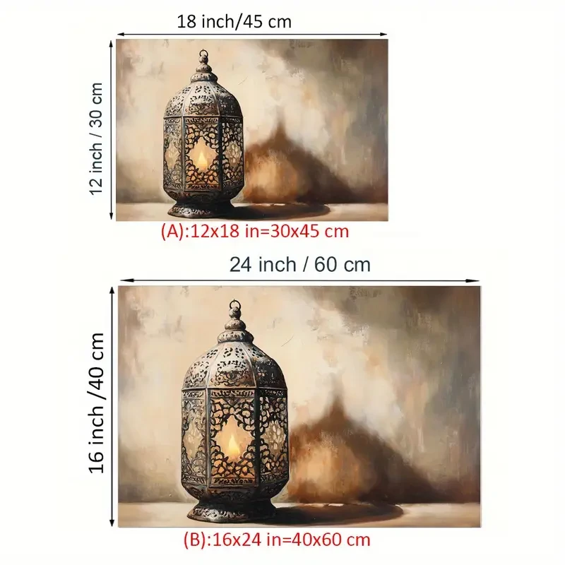 Vintage Moroccan Antique Lamp Canvas Art Print Timeless Elegance for Spiritual & Rustic Spaces