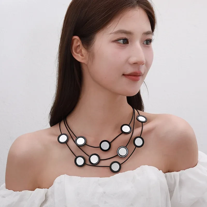 Choker Round Geometric Alloy Necklace