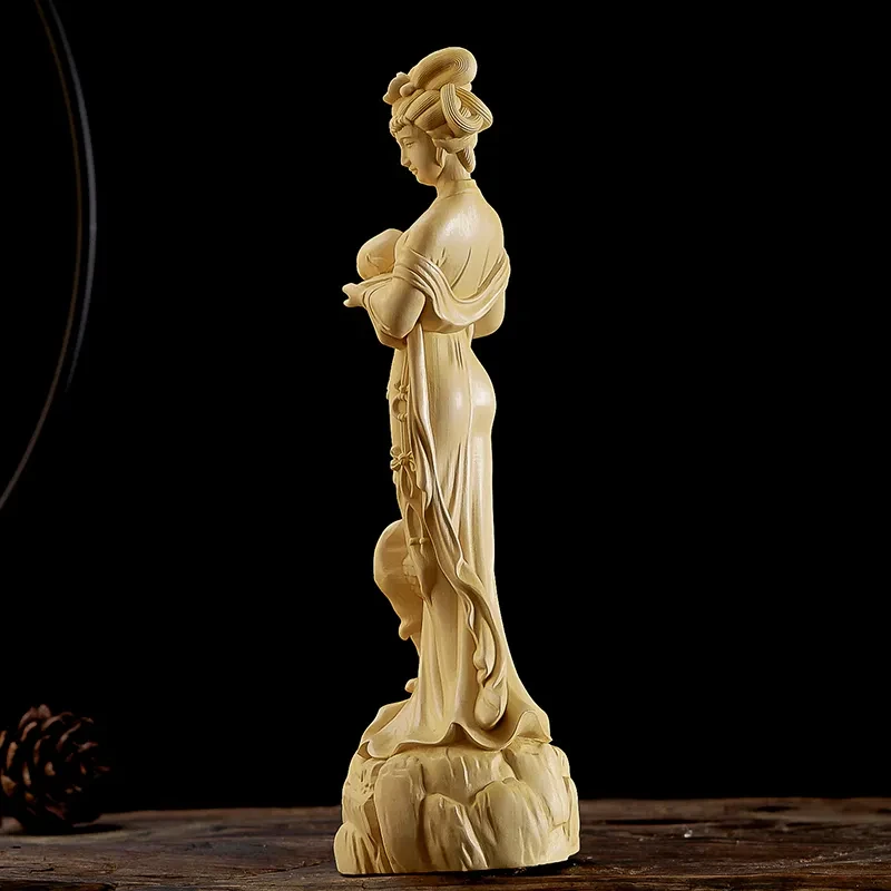Boxwood Beauty Wood Carving Ornaments Home