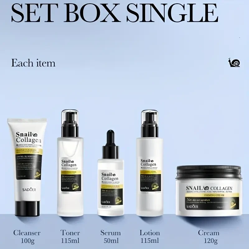 Snail Collagen 5pcs Skincare Set
