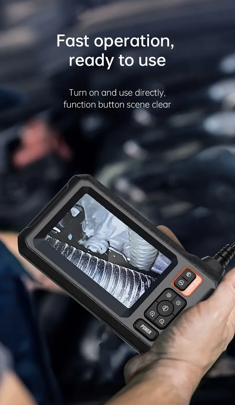 "Explore the INSKAM 4.3-inch Industrial Endoscope the ultimate inspection tool for vehicle maintenance, machine checks, blockage removal, and more. Featuring a waterproof 8mm HD camera, 2000mAh battery, and flexible cable options. Perfect for New Zealan