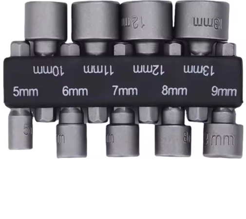 9pcs/set 5mm-13mm Hex Sockets Sleeve Nozzles