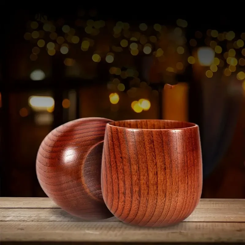 KEMORELA Oak Wood Whiskey Tumblers Set - 2 pcs