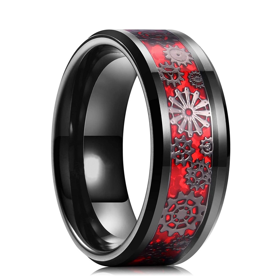 New Fashion Steampunk Gear Wheel Men Stainless Steel Ring