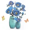 3D Stereo Simulation Vase Wallpaper Refrigerator Sticker