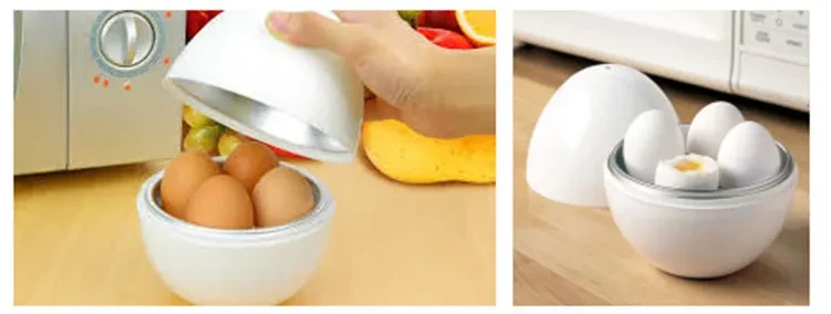 Capacity For 4 Eggs Microwave Egg Steamer Boiler Cooker Easy Quick 5 Minutes Hard Or Soft Boiled Kitchen Cooking Tools Kitchen Gadgets