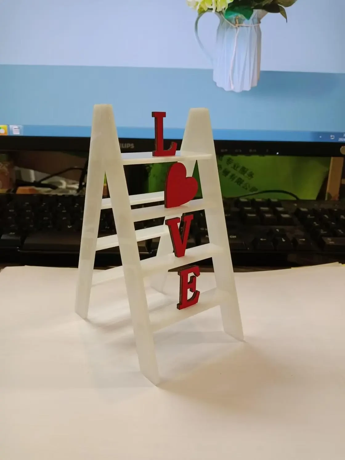 Valentine's Day Wooden Love Ladder Decoration