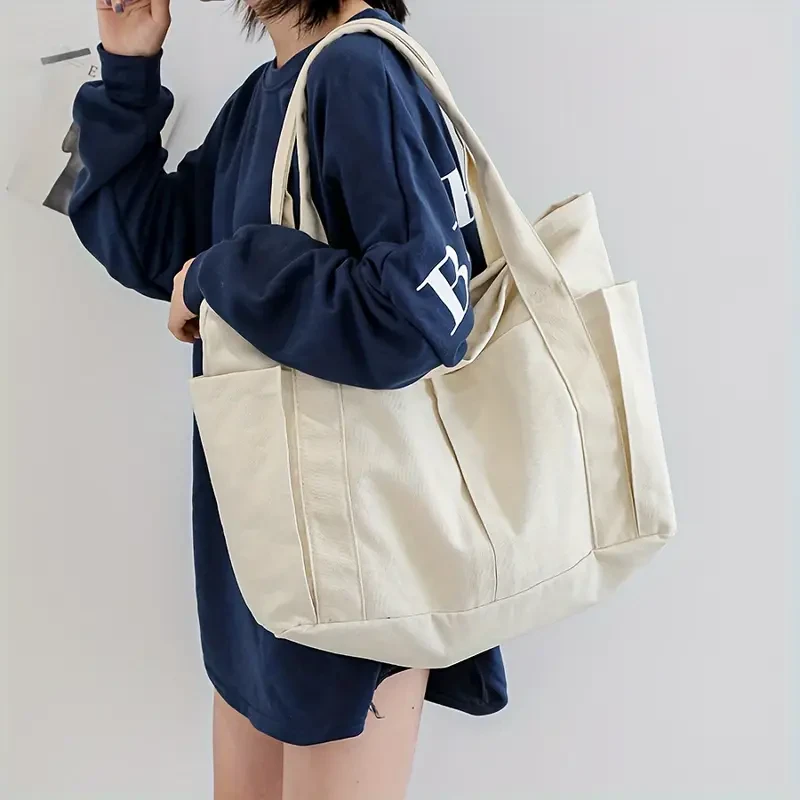 Spacious Canvas Tote Bag
