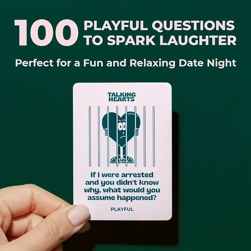 1 Deck Couples Edition Card Game - 200 Thought-Provoking Questions & 2 Wild Cards