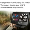 Digital LED Temperature Humidity Monitor Weather Forecast LED Table Alarm Clock