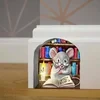 3D Mouse Reading Book in Mouse Hole - Wall Decal Sticker