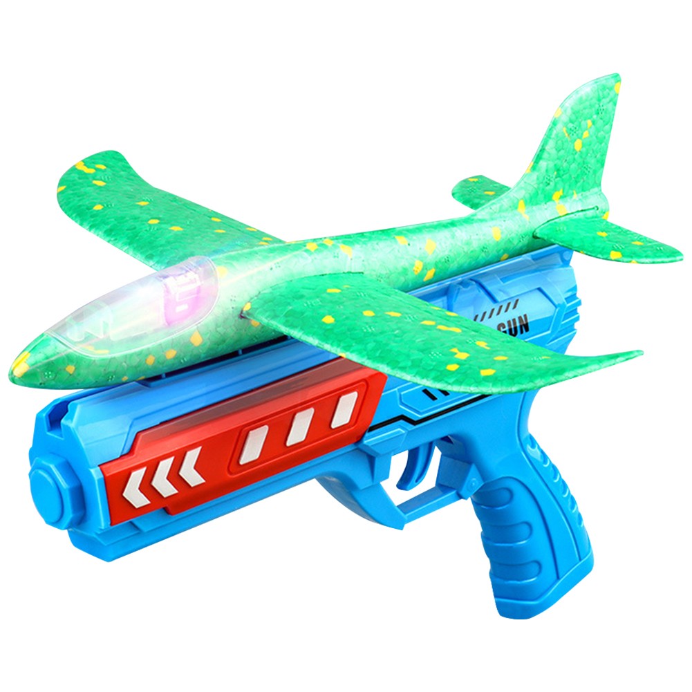 Airplane Launcher Toy - Foam Ejection Aircraft with Optional LED Light for Kids