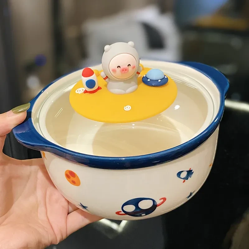 Korean Version Of Ins Wind Microwave Oven Ceramic Instant Noodle Bowl