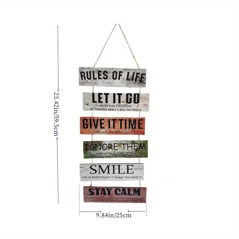 Wooden Inspirational Wall Hanging Signs