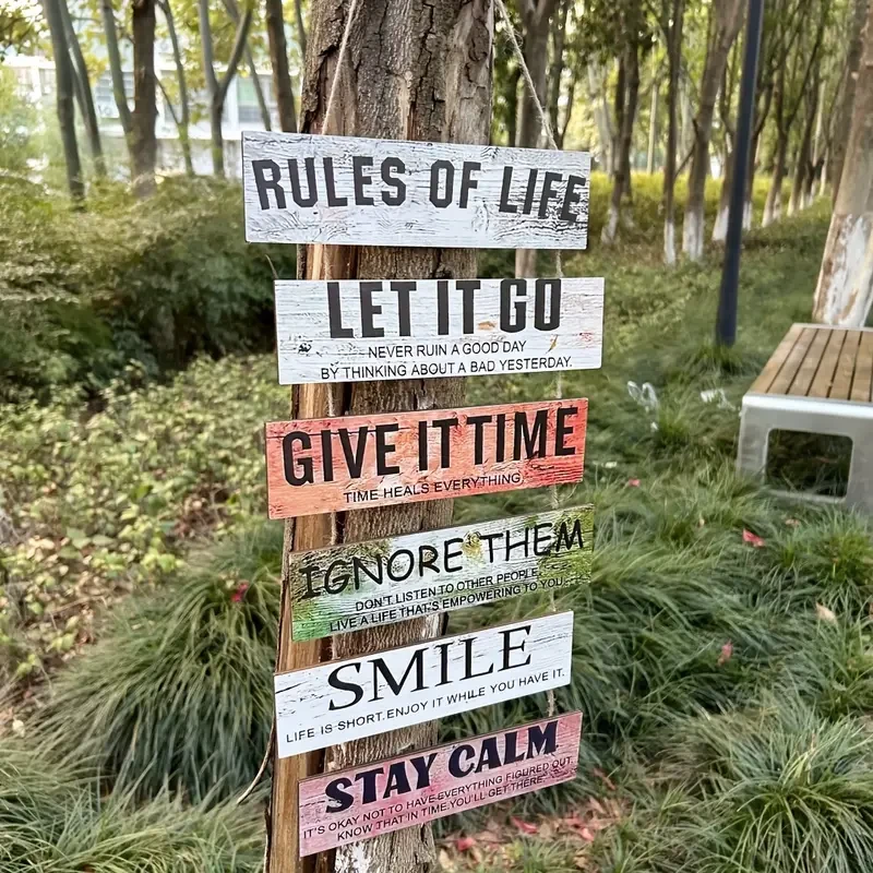 Wooden Inspirational Wall Hanging Signs