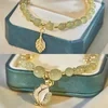 Wotian Jade Lucky Gold Leaf Bangle