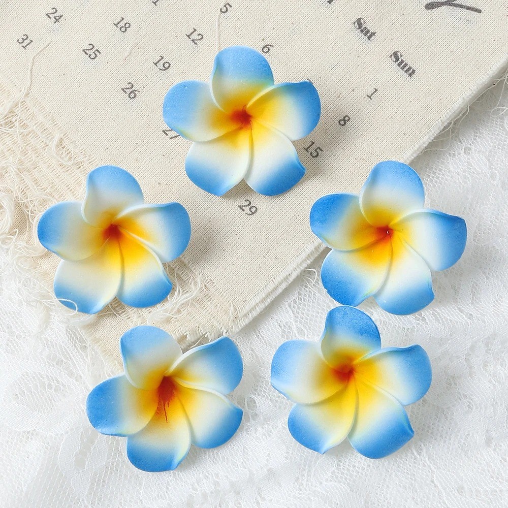 10Pcs Artificial Hawaii PE Foam Flowers 5cm DIY Flower Set