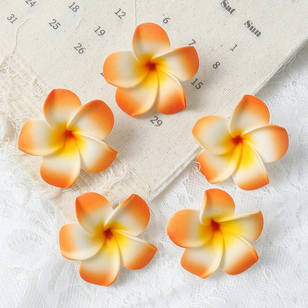10Pcs Artificial Hawaii PE Foam Flowers 5cm DIY Flower Set