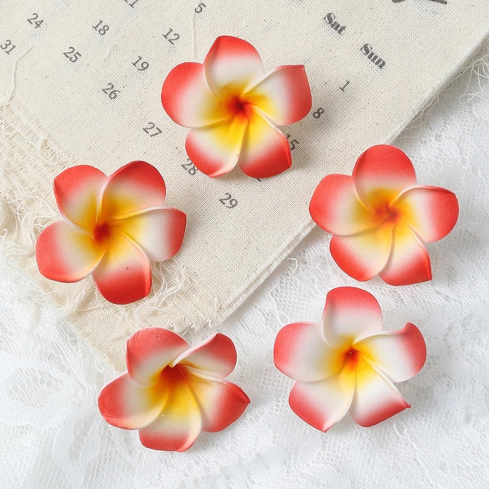 10Pcs Artificial Hawaii PE Foam Flowers 5cm DIY Flower Set