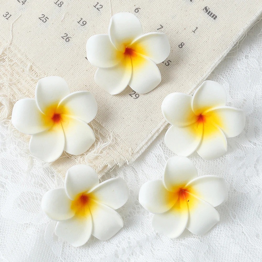 10Pcs Artificial Hawaii PE Foam Flowers 5cm DIY Flower Set