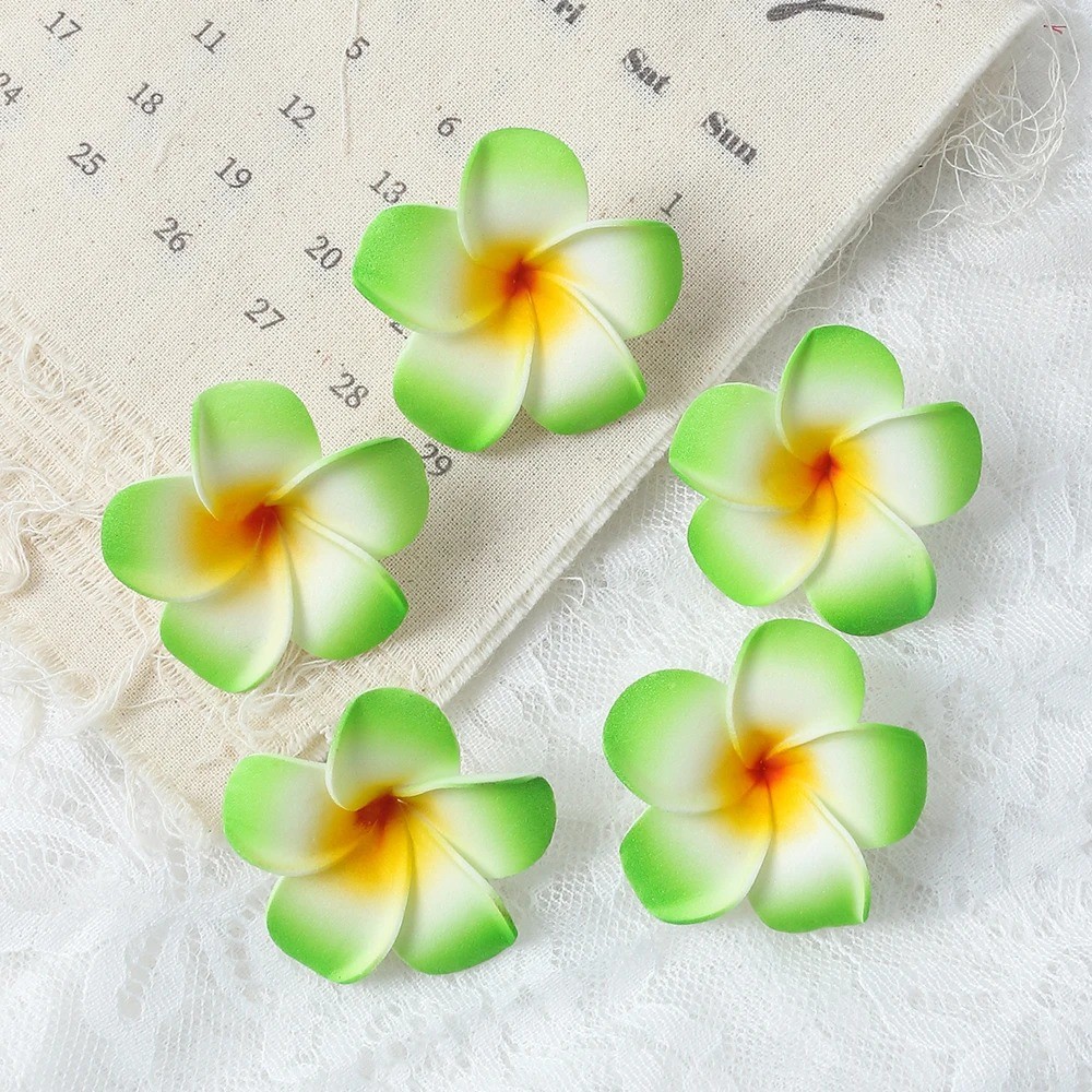 10Pcs Artificial Hawaii PE Foam Flowers 5cm DIY Flower Set