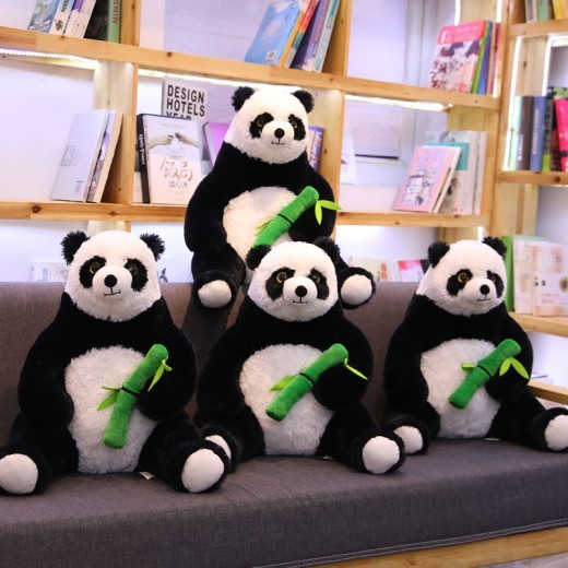 Panda Doll Toy Large Plush holding Bamboo Gift for Children kid
