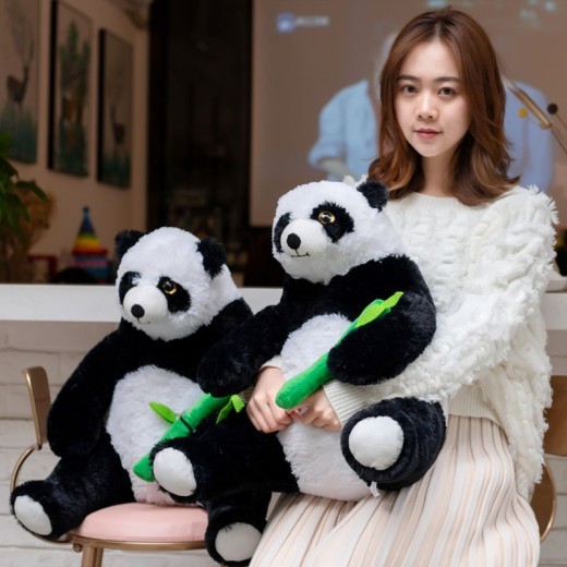 Panda Doll Toy Large Plush holding Bamboo Gift for Children kid