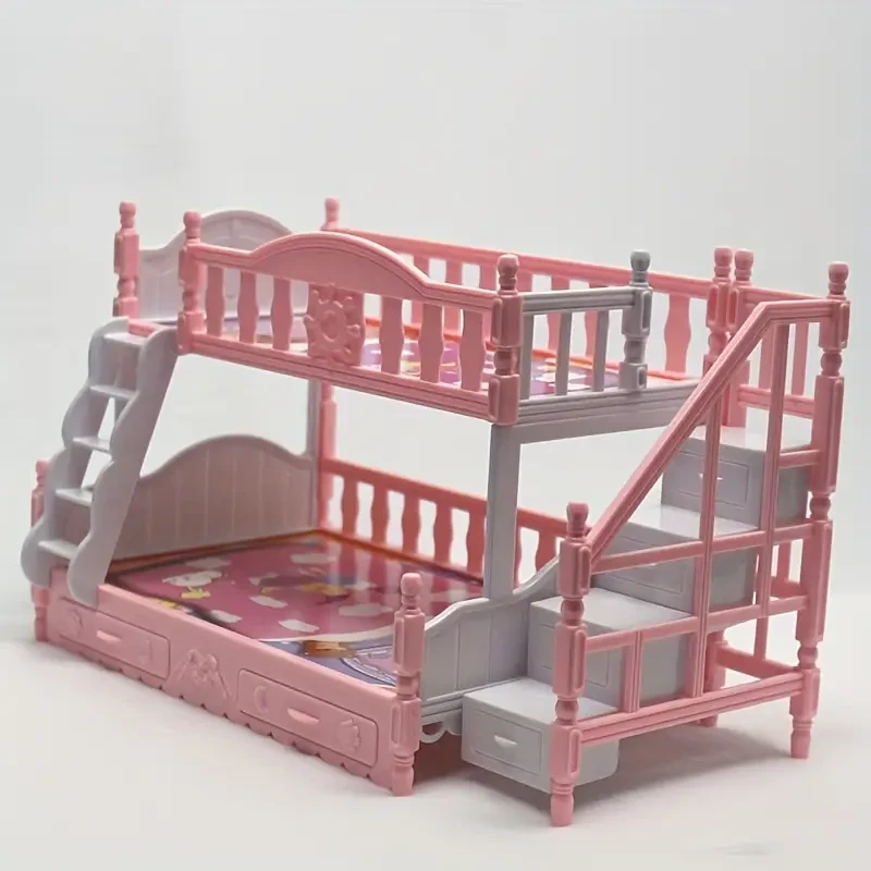 Elegant Pink 2-Tier Princess Bunk Bed