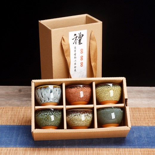 Colorful Teacup Tea Set Gift Box Suit