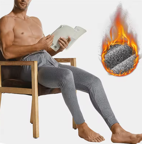 Thermal Underwear Men Thin Fleece Leggings Elastic Underpants Solid Color Render Pants Slim Men Clothing Soft