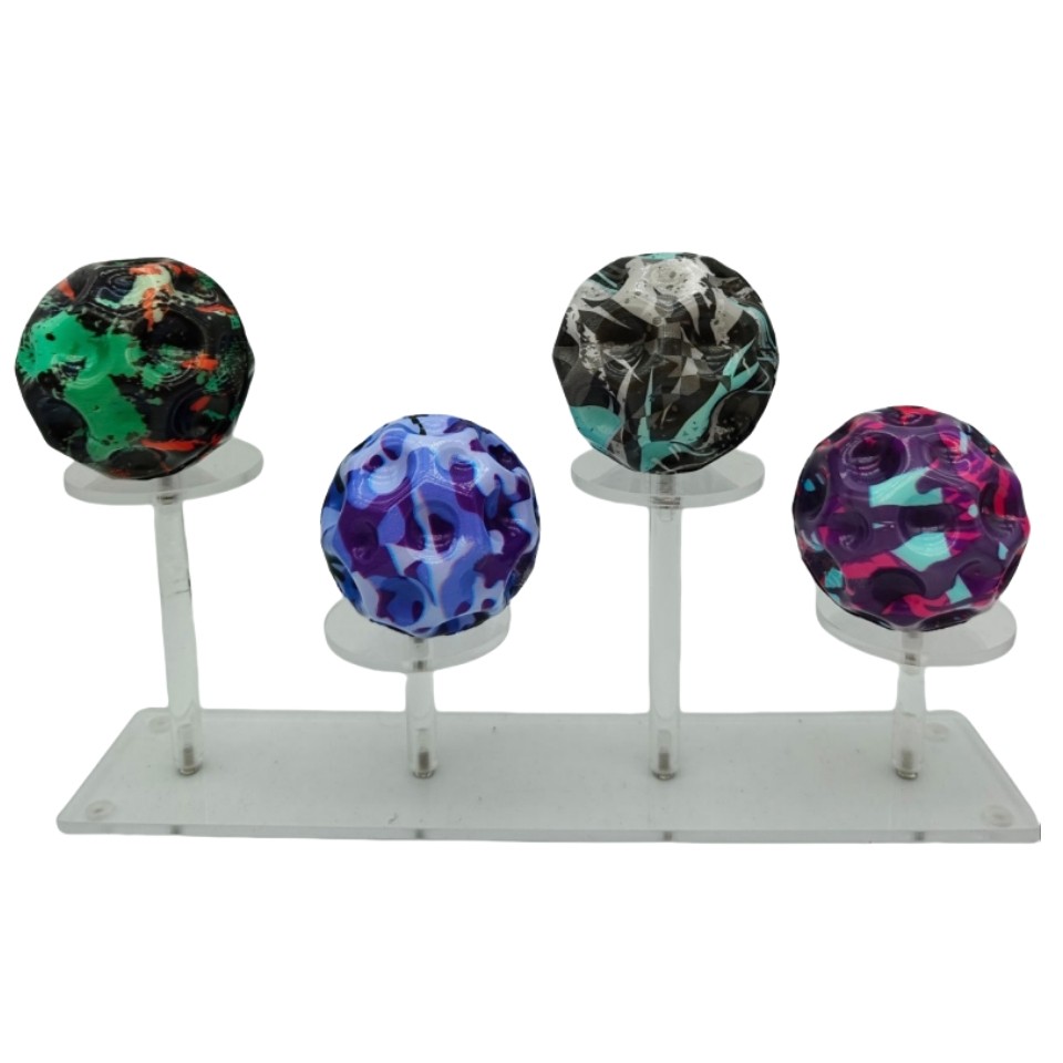 Camouflage Elastic Ball Compact Anti-Fall Ergonomic Design Moon Shape Bouncy Ball