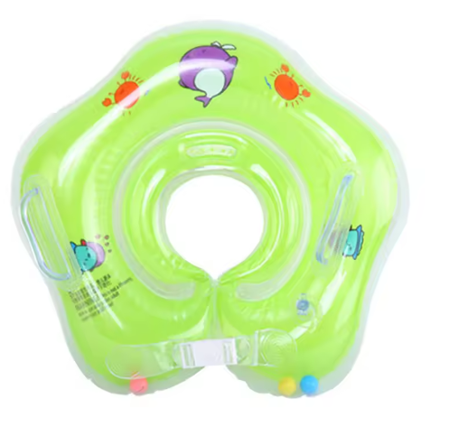 Swimming Baby Accessories Neck Ring Tube Safety Infant Float Circle for Bathing Inflatable Water Free Gift A Pump