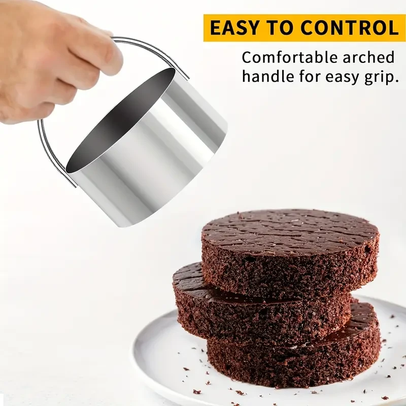 5pcs Stainless Steel Circle Biscuit Cutter Set