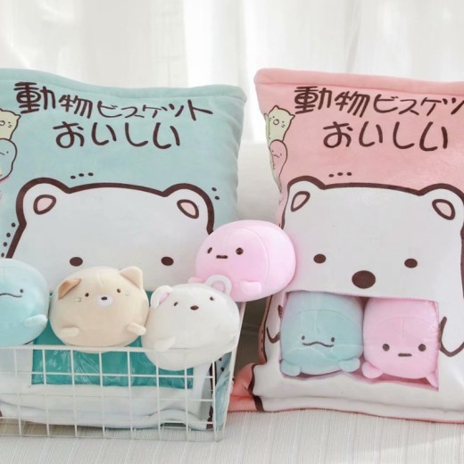 Ins Cartoon Bag Corner Bio Plush Toy Simulation Snack Pillow