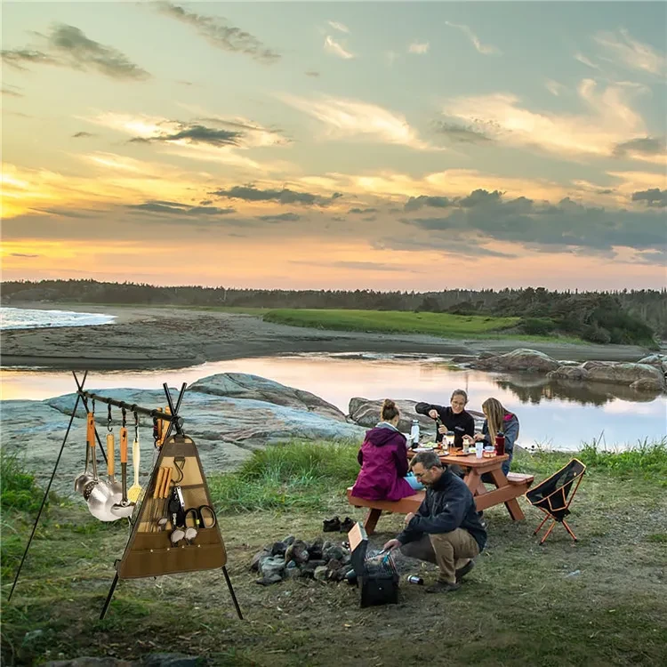 Outdoor Tableware Canvas Storage Bag Portable