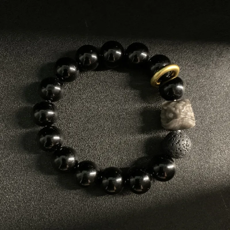 Silver Stone Xingshi Bracelet For Men And Women Retro