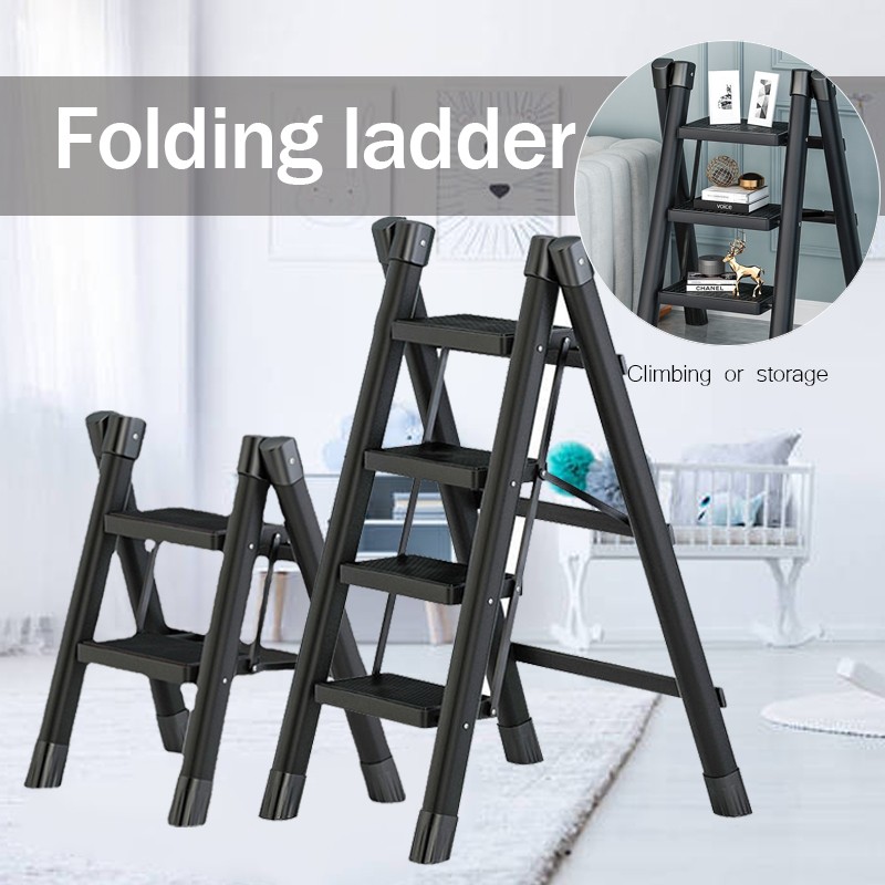 Multi-Functional Foldable Ladder Portable Kitchen Step Stool, Folding Stair Chair, Flower Stand & Storage Shelf NZ