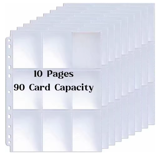 10/20/30pcs Trading Gaming Card Sleeves Storage Wallets Album Pages Collection Coin Holders Wallets Sleeves Photo Albums