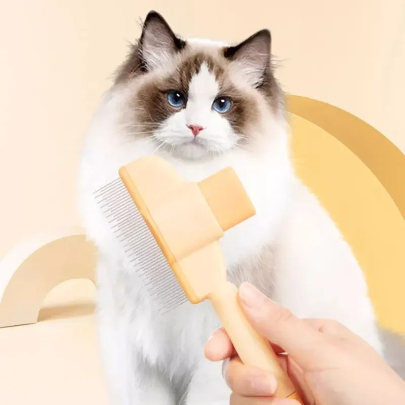 Self-cleaning Pet Flea Comb Grooming Brush