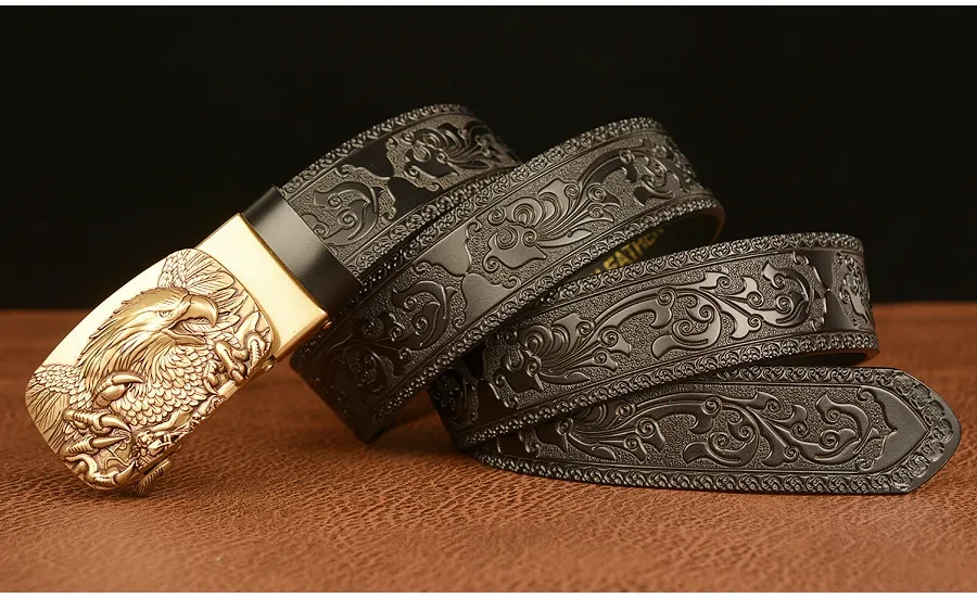 Men's Personalized Carved Eagle Automatic Buckle Belt